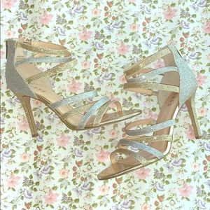 GUESS | Beatrix Silver & Gold Sparkle Sandal